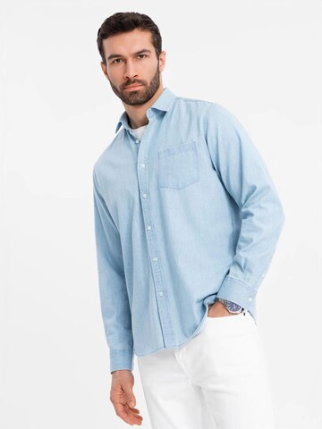 Coupe regular Chemise Ombre en bleu
