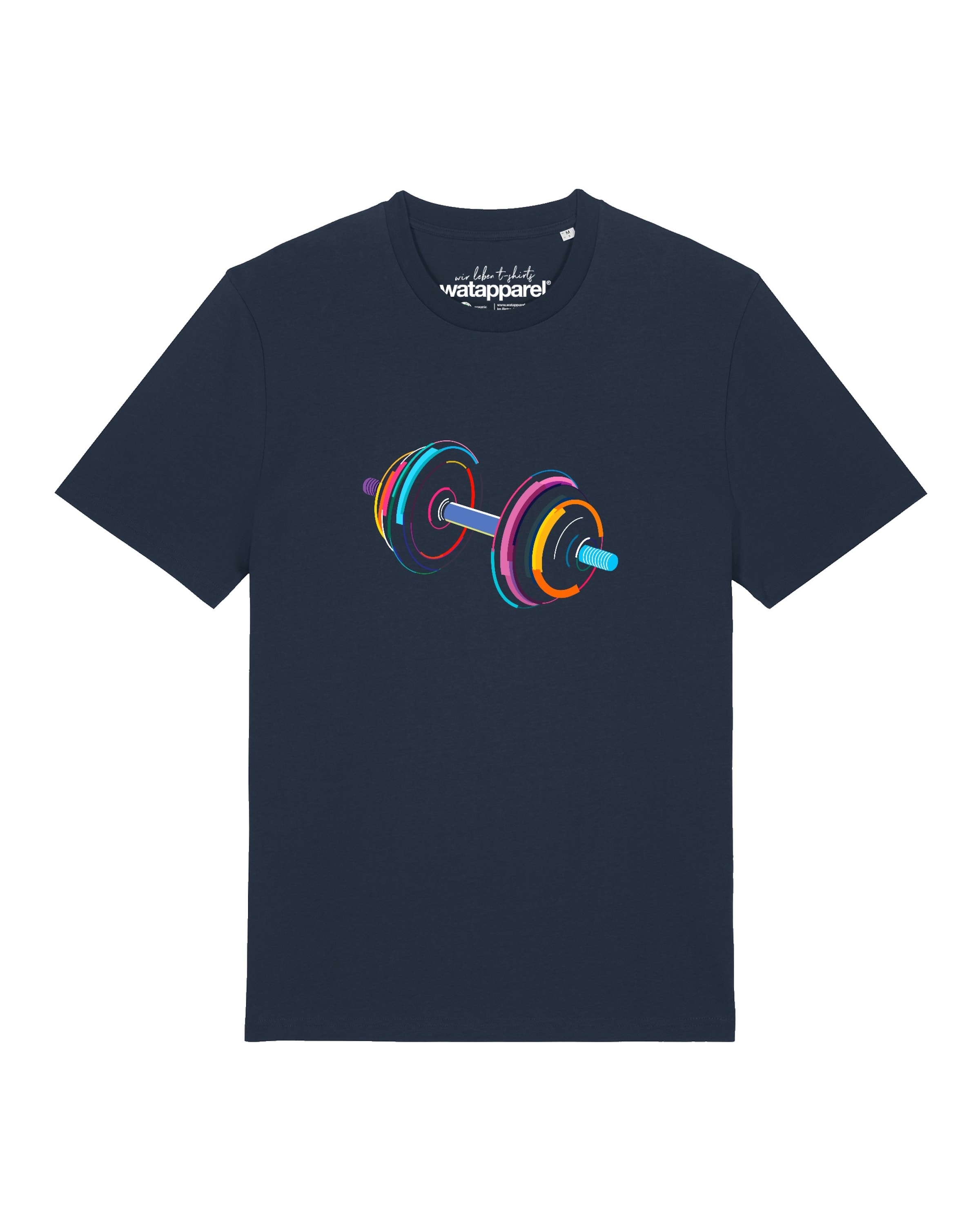 Watapparel Shirt '80s Hantel' in Blauw: voorkant