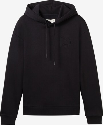 TOM TAILOR DENIM Sweatshirt in Black: front