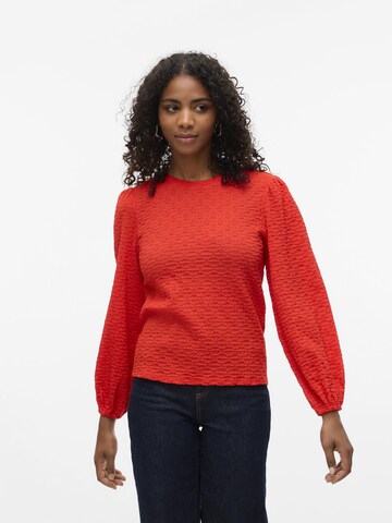 VERO MODA Bluse 'Flower' in Rot: Vorderseite