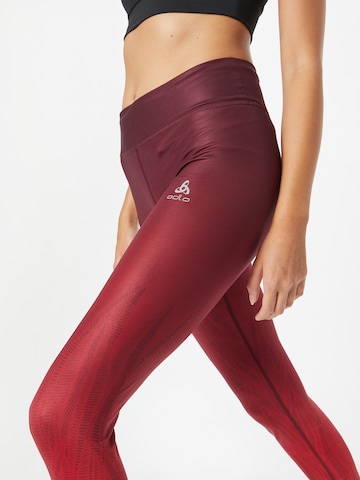 ODLO Skinny Sportbroek 'Zeroweight' in Rood