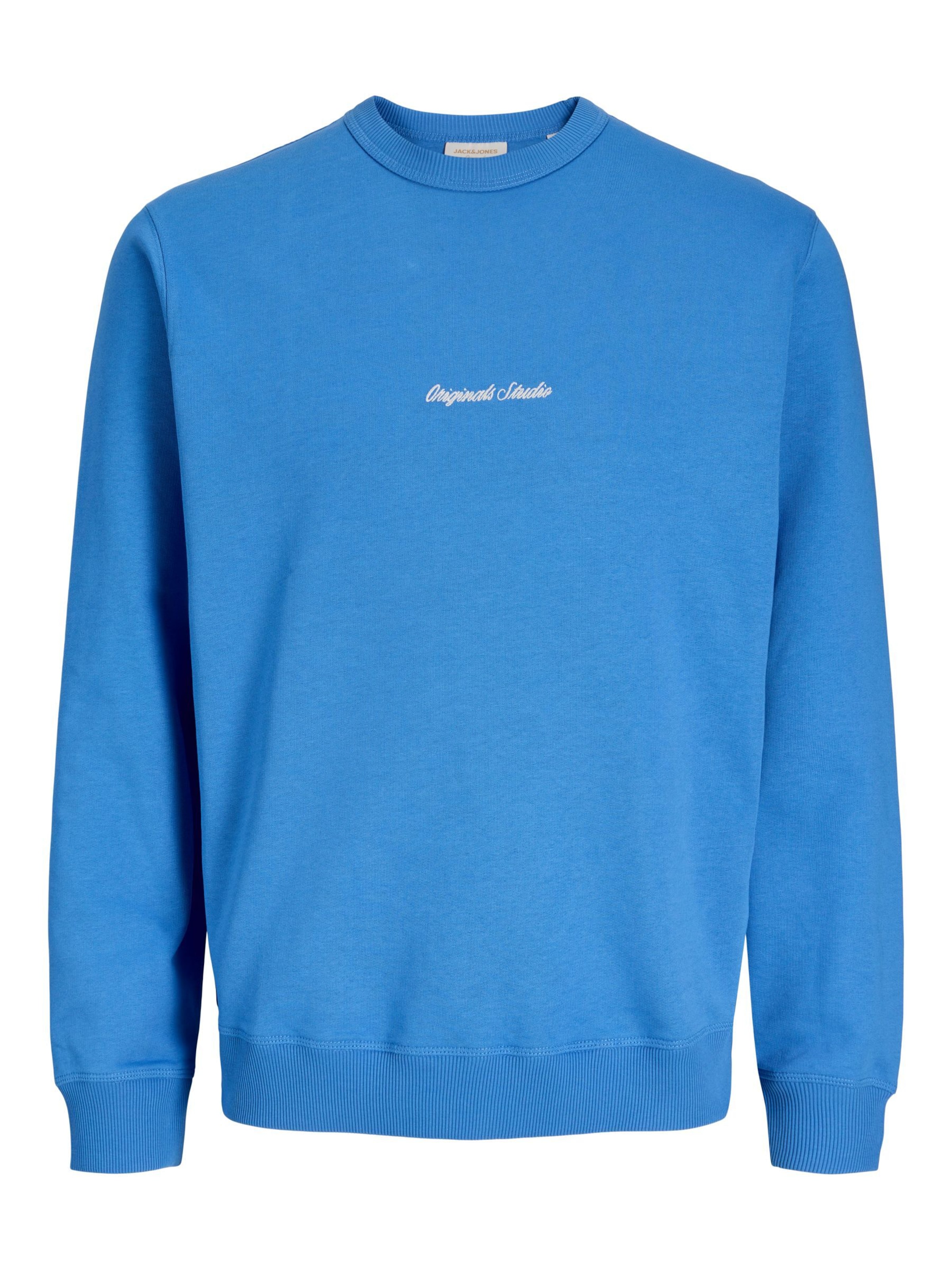 JACK & JONES Sweatshirt 'JORNorrebro' in Royal blue / White, Item view