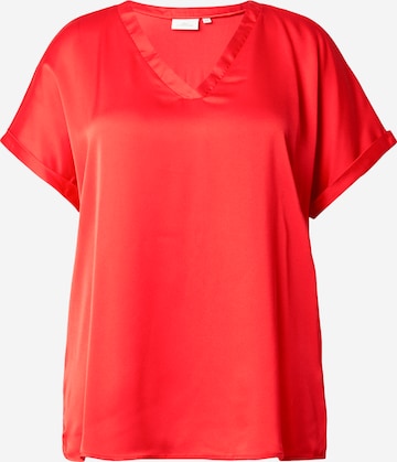 Camicia da donna 'CARBrynja' di ONLY Carmakoma in rosso: frontale