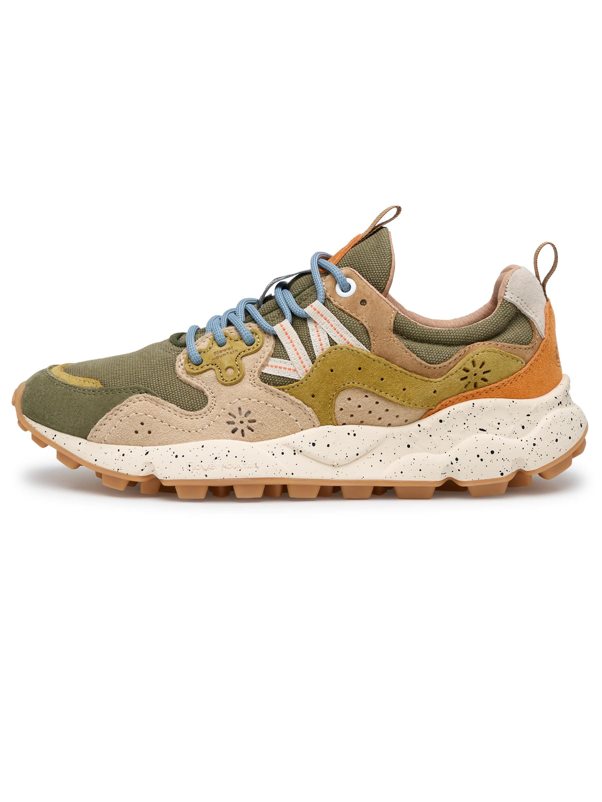Flower Mountain Platform trainers 'YAMANO 3 UNI' in Green: front