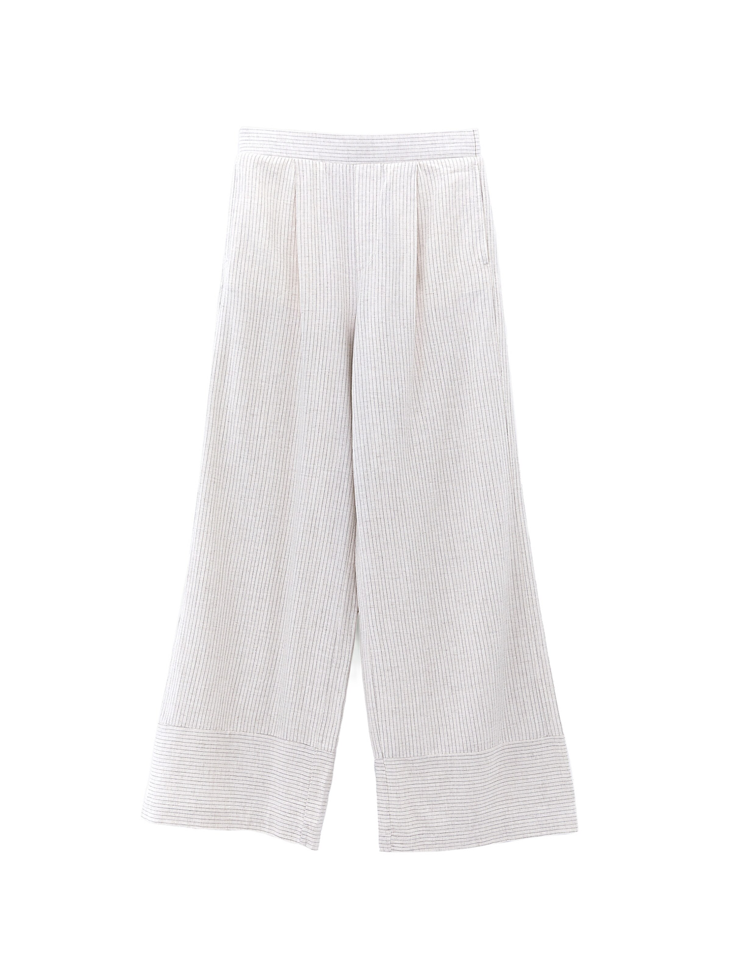 OXXO Wide leg Pleat-front trousers in White: front