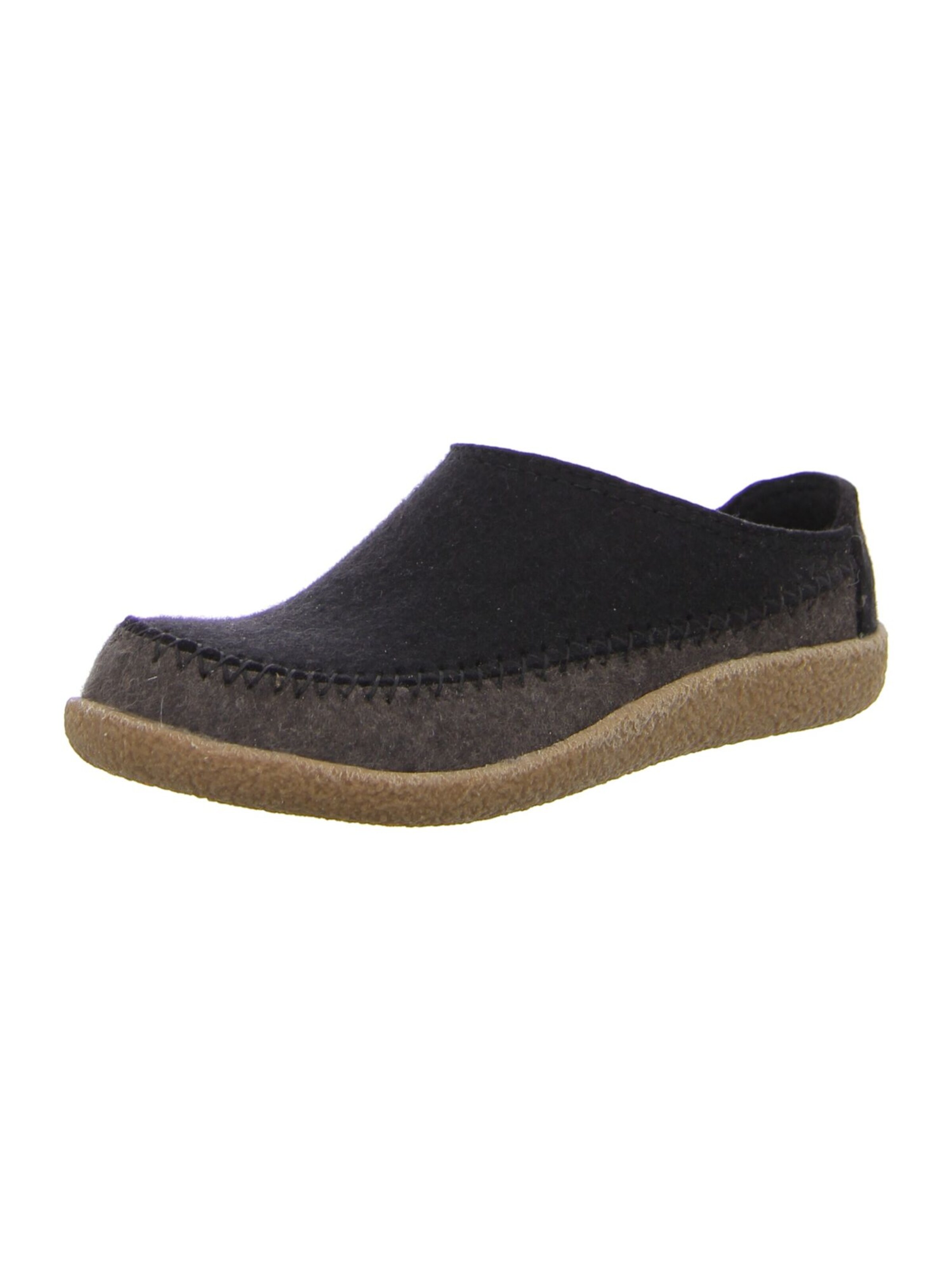 HAFLINGER Slippers 'Blizzard Credo' in Black: front