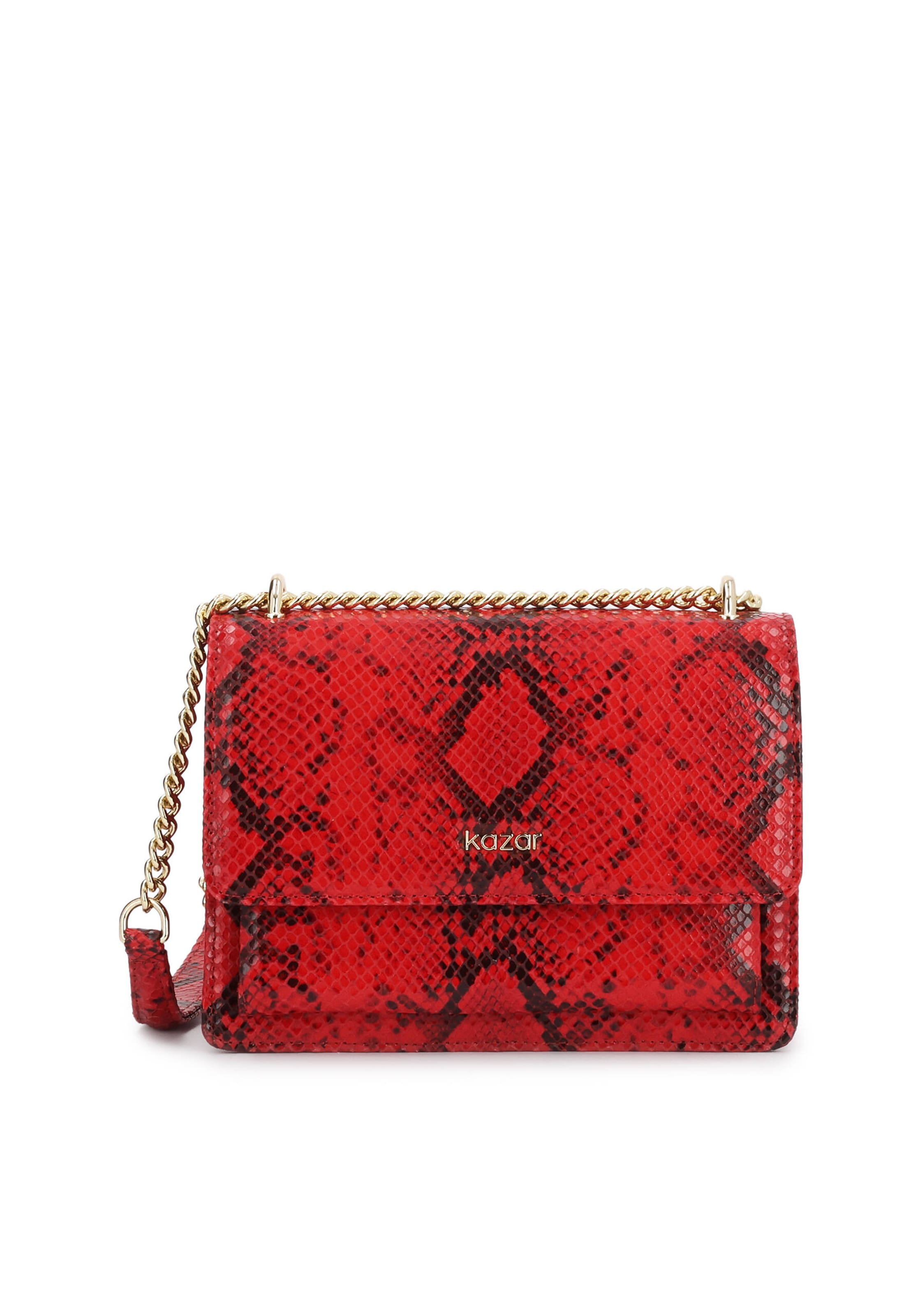 sarkans Kazar Pleca soma: no priekšpuses