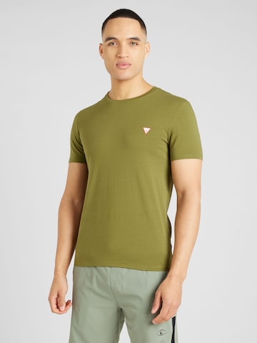 GUESS T-shirt i grön: framsida