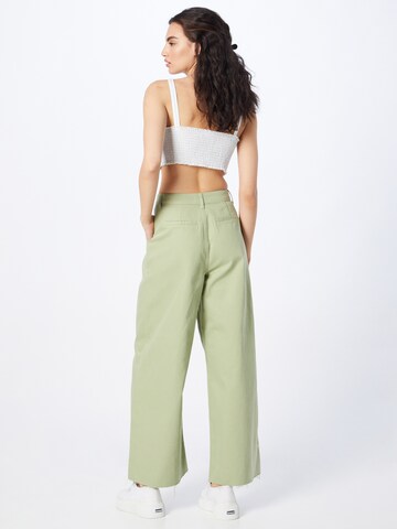 Aligne Wide leg Bandplooi jeans 'Connie' in Groen