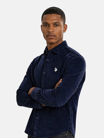U.S. POLO ASSN. Regular Fit Hemd in Blau