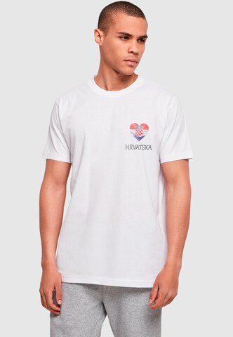 Merchcode Shirt 'Football - Croatia' in White: front