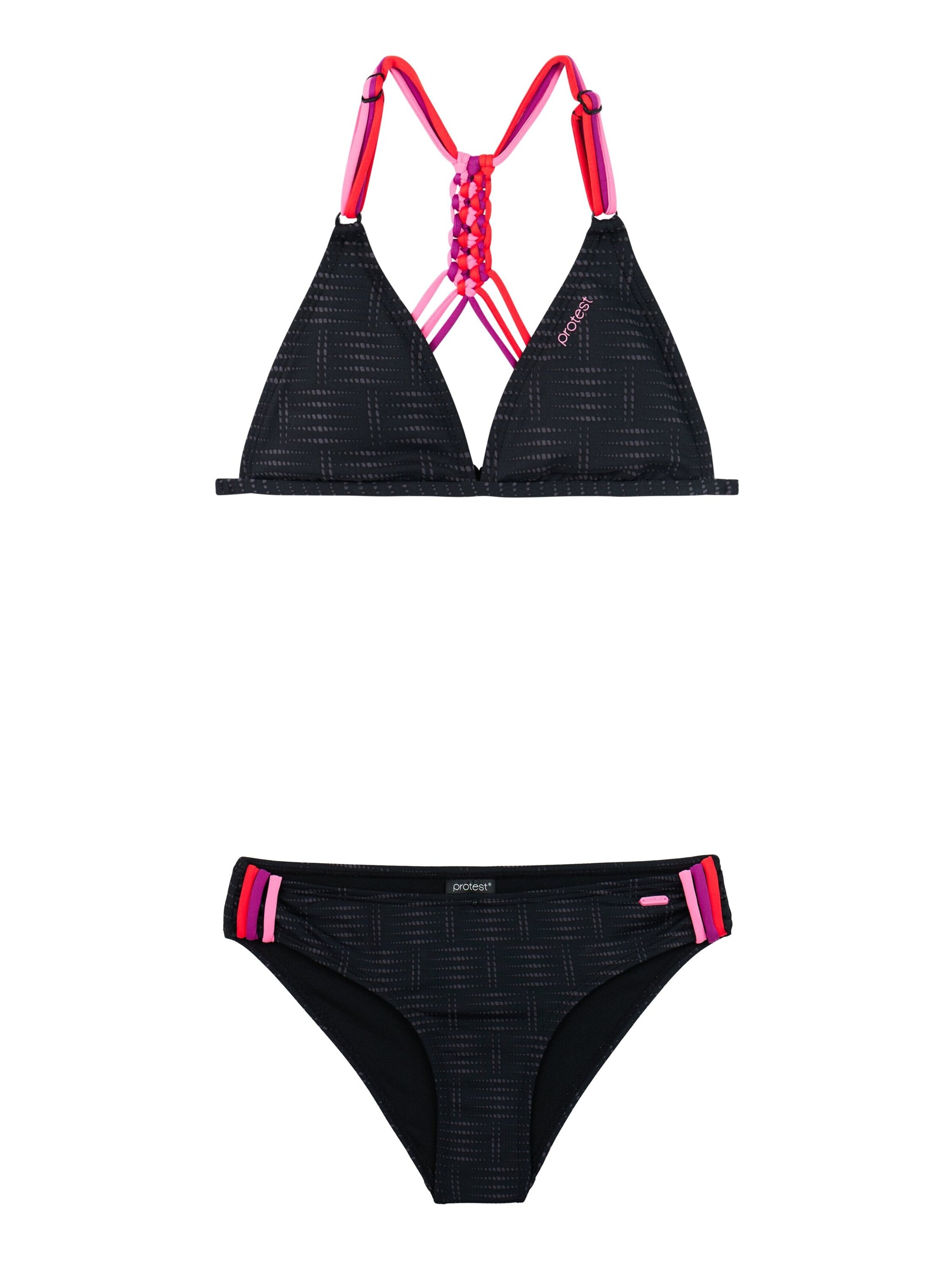 PROTEST Triangel Bikini 'PRTFimkes JR' in Zwart: voorkant