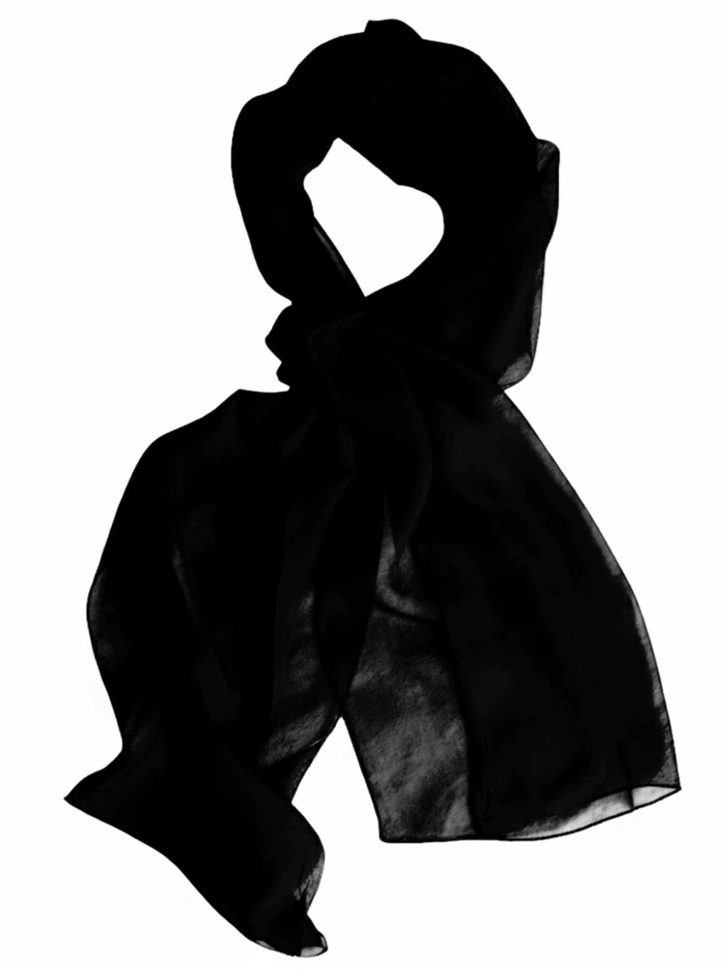 Posh Gear Halsduk 'Chiffon Scialle' i svart