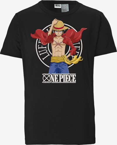 LOGOSHIRT T-Shirt 'One Piece - Luffy New World' in schwarz, Produktansicht