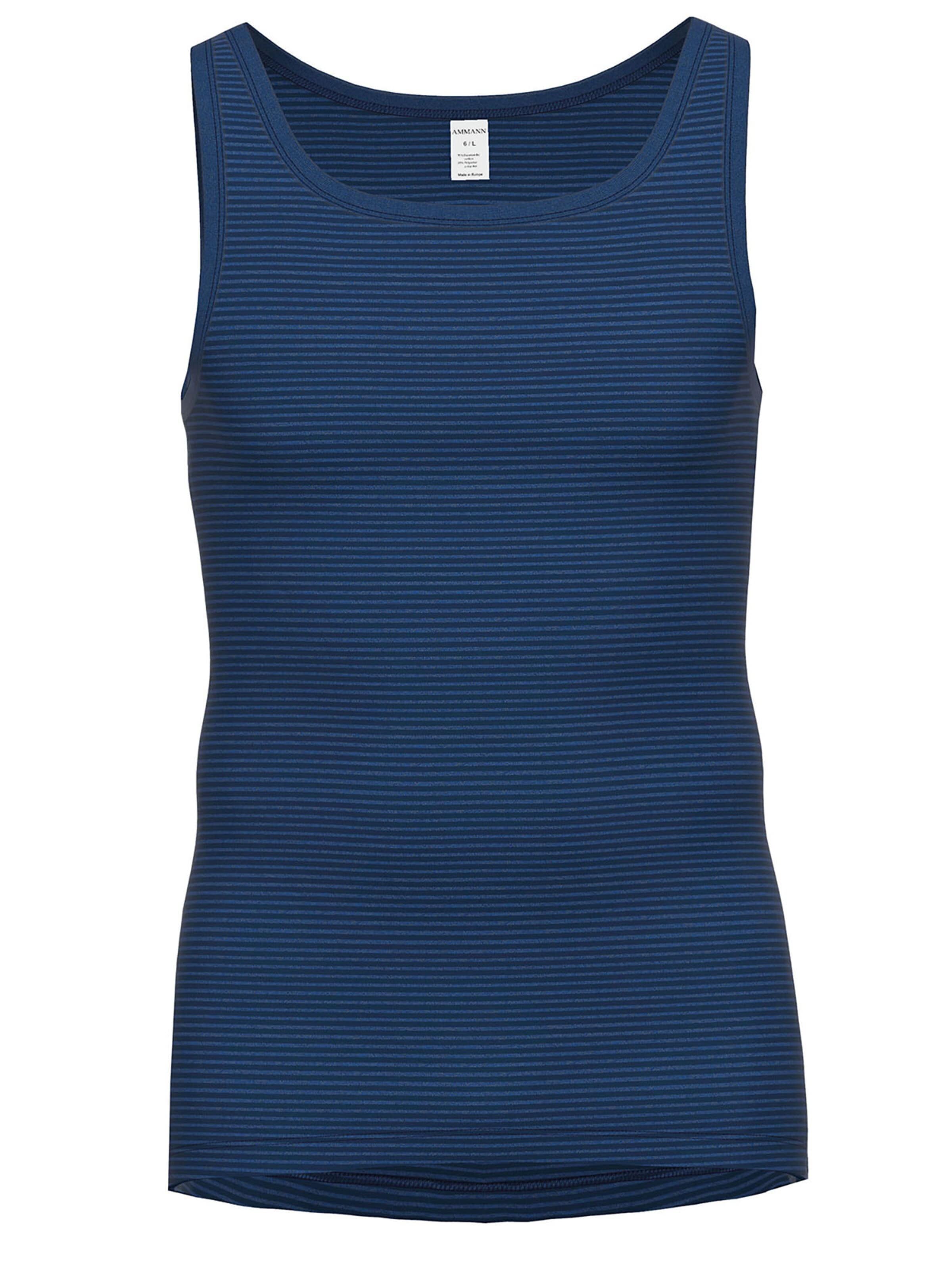 Ammann Undershirt 'Jeans Feinripp' in Blue