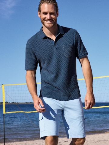 HAJO Regular Hose 'elastische Bermudashort mit Cargotaschen'‌‌‌‌‌‌‌‌ in Blau: Vorderseite