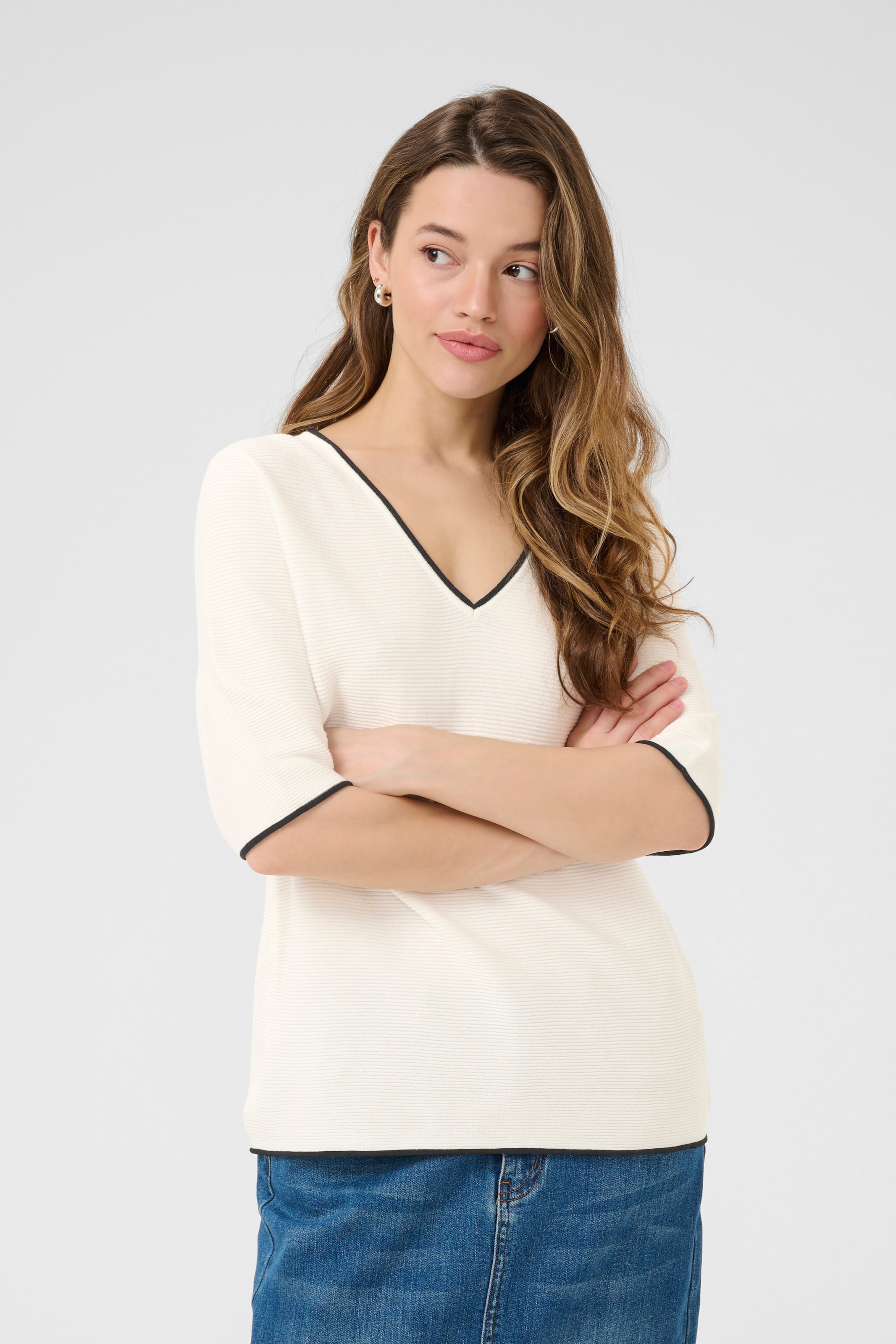 Kaffe Pullover in Weiß