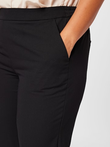 Regular Pantaloni cu dungă 'Sakira' de la KAFFE CURVE pe negru
