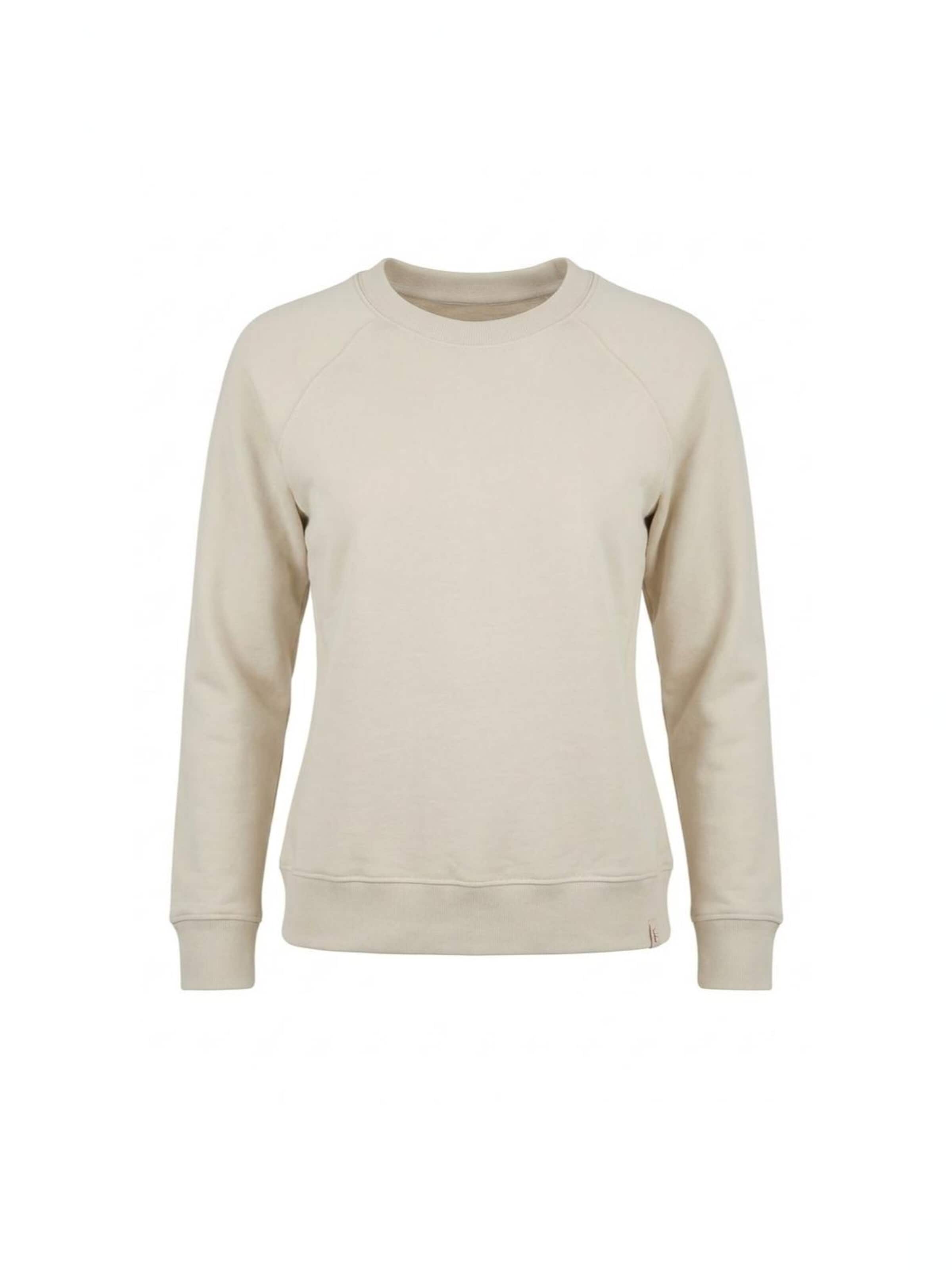Peter Jo Sweatshirt 'Women’s Organic Sweatshirt – Willow' in Beige: voorkant