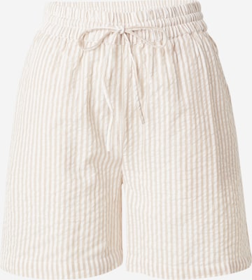 PIECES Regular Broek 'SALLY' in Beige: voorkant