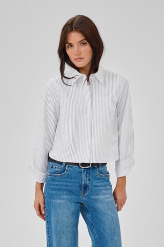 Chemisier 'Jean' My Essential Wardrobe en blanc : devant