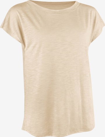T-shirt 'Relax & Go' Nur Die en beige : devant