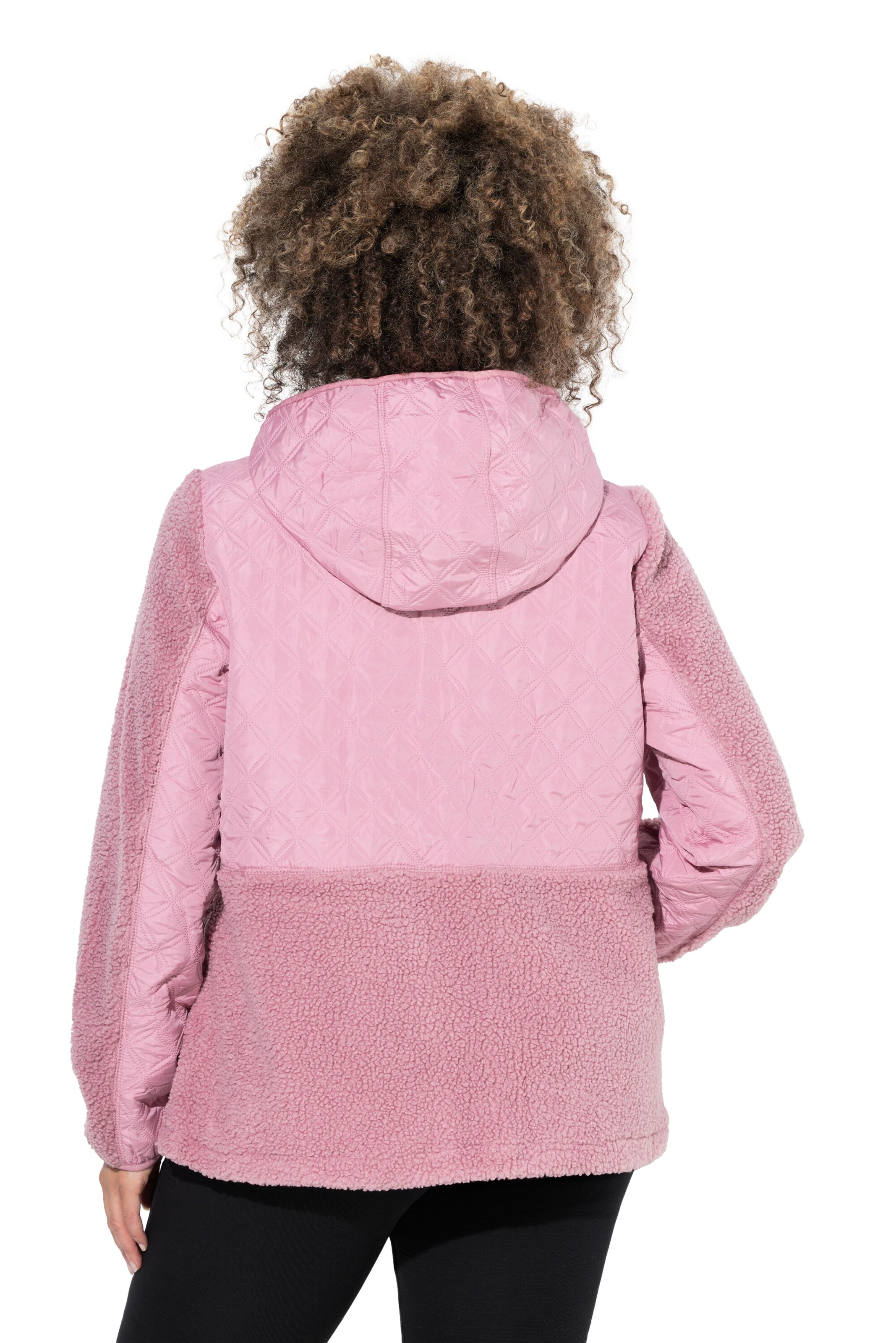 Ulla Popken Sweat jacket in Pink