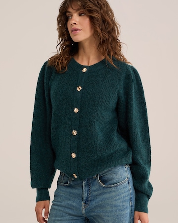 WE Fashion - Cárdigan en verde: frente
