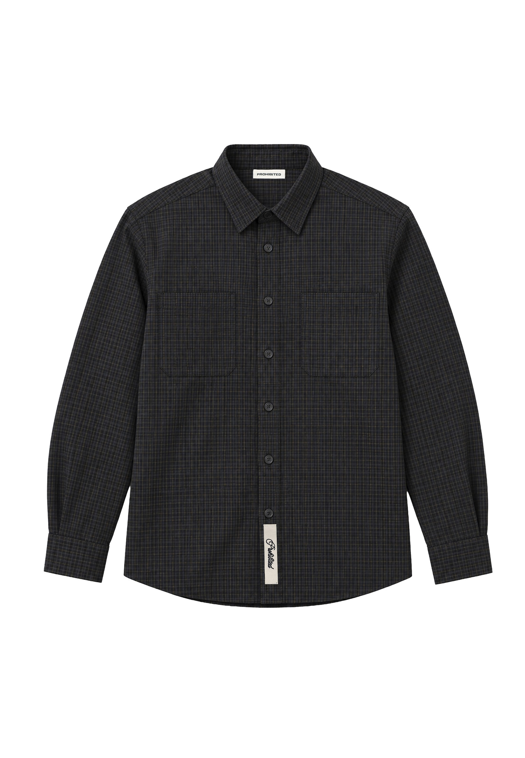 Camicia 'Alpine' di Prohibited in nero: frontale