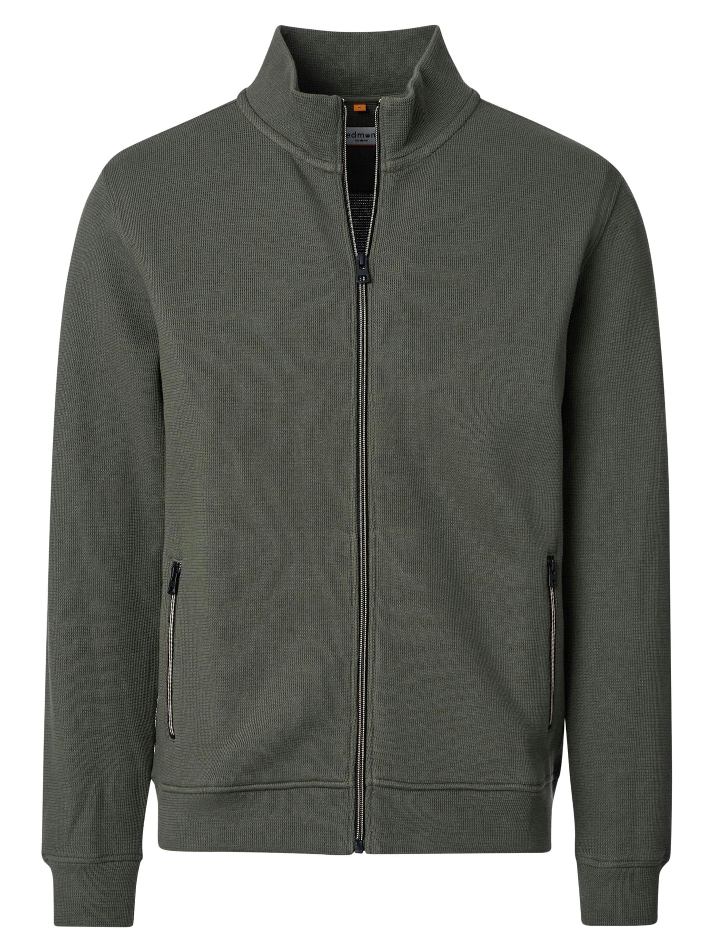 redmond Zip-Up Hoodie 'Basic' in Green: front