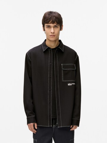 KARL LAGERFELD JEANS - Ajuste regular Camisa en negro: frente