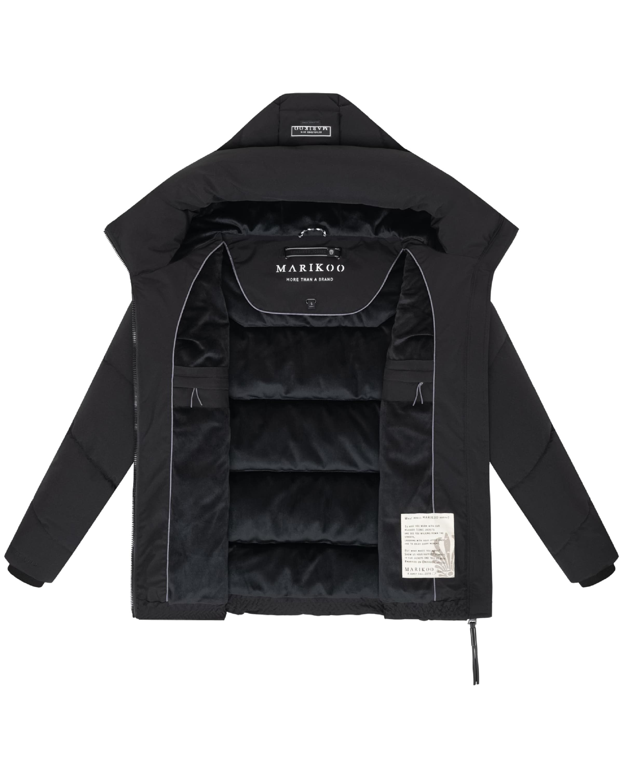 MARIKOO Vinterjacka 'Kuscheltatze XVI' i svart