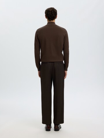 SELECTED Regular Fit Pullover 'SLHBerg' in Braun