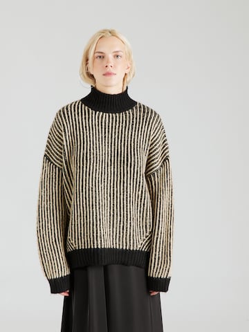 Pullover extra large di TOPSHOP in beige: frontale