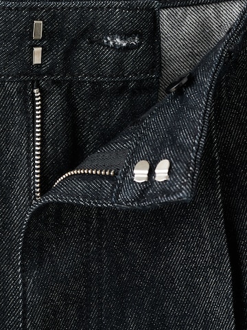 MANGO Wide leg Bandplooi jeans 'Loise' in Zwart