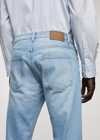 MANGO MAN Tapered Jeans 'Ben' in Blau