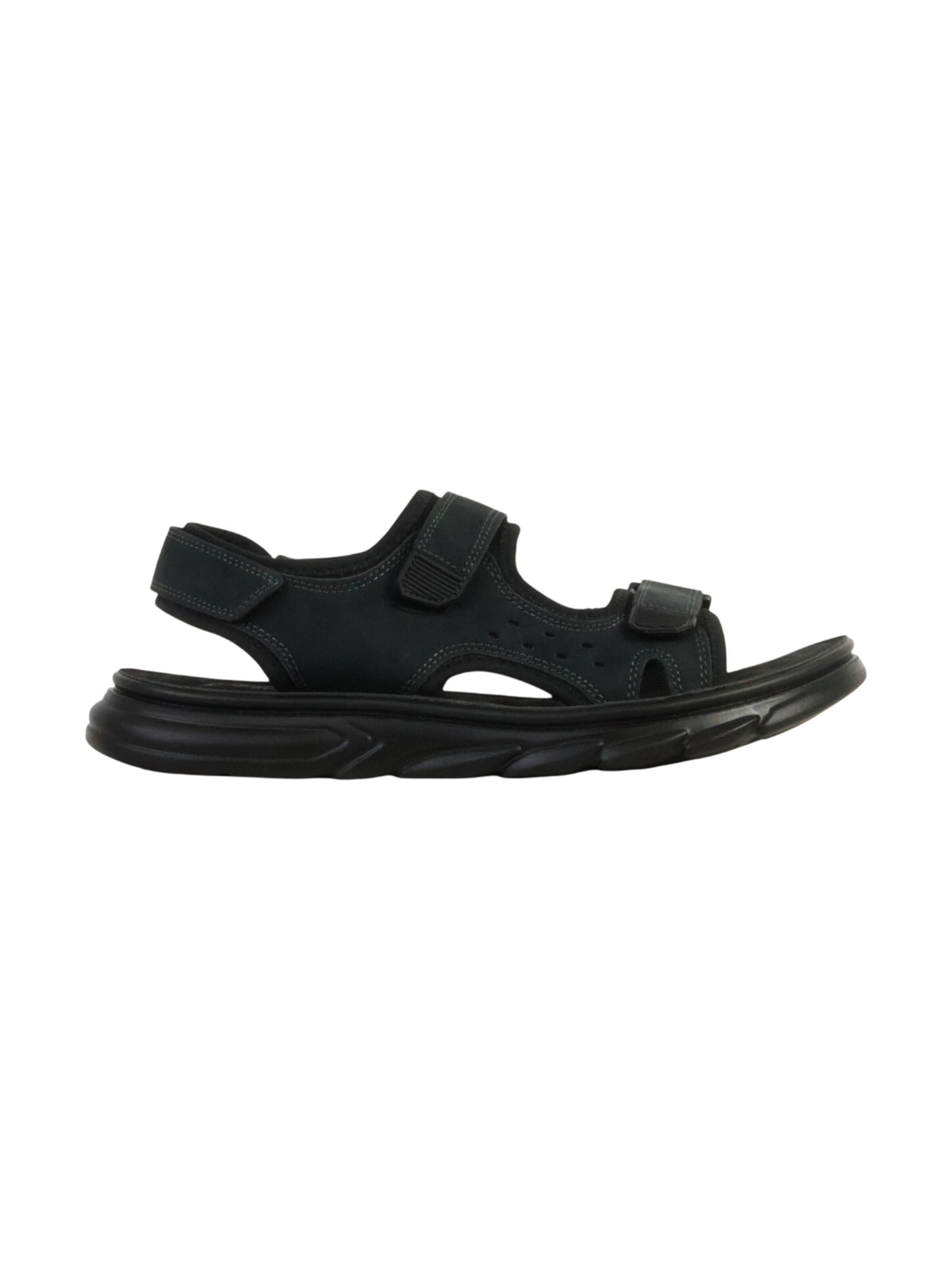 Sandales 'Flache Sandalen mit Klettverschluss' Elong en noir