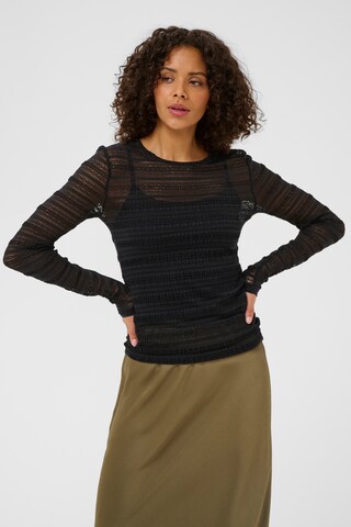 Camicia da donna 'Nanna' di Kaffe in nero: frontale