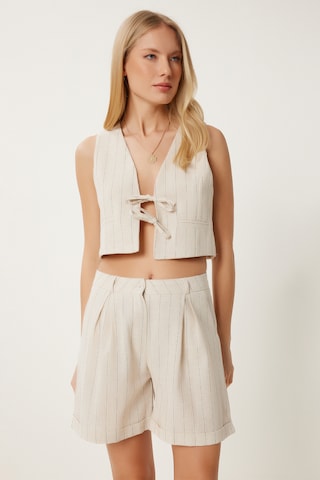 Happiness İstanbul Костюм с панталон в бежово: отпред