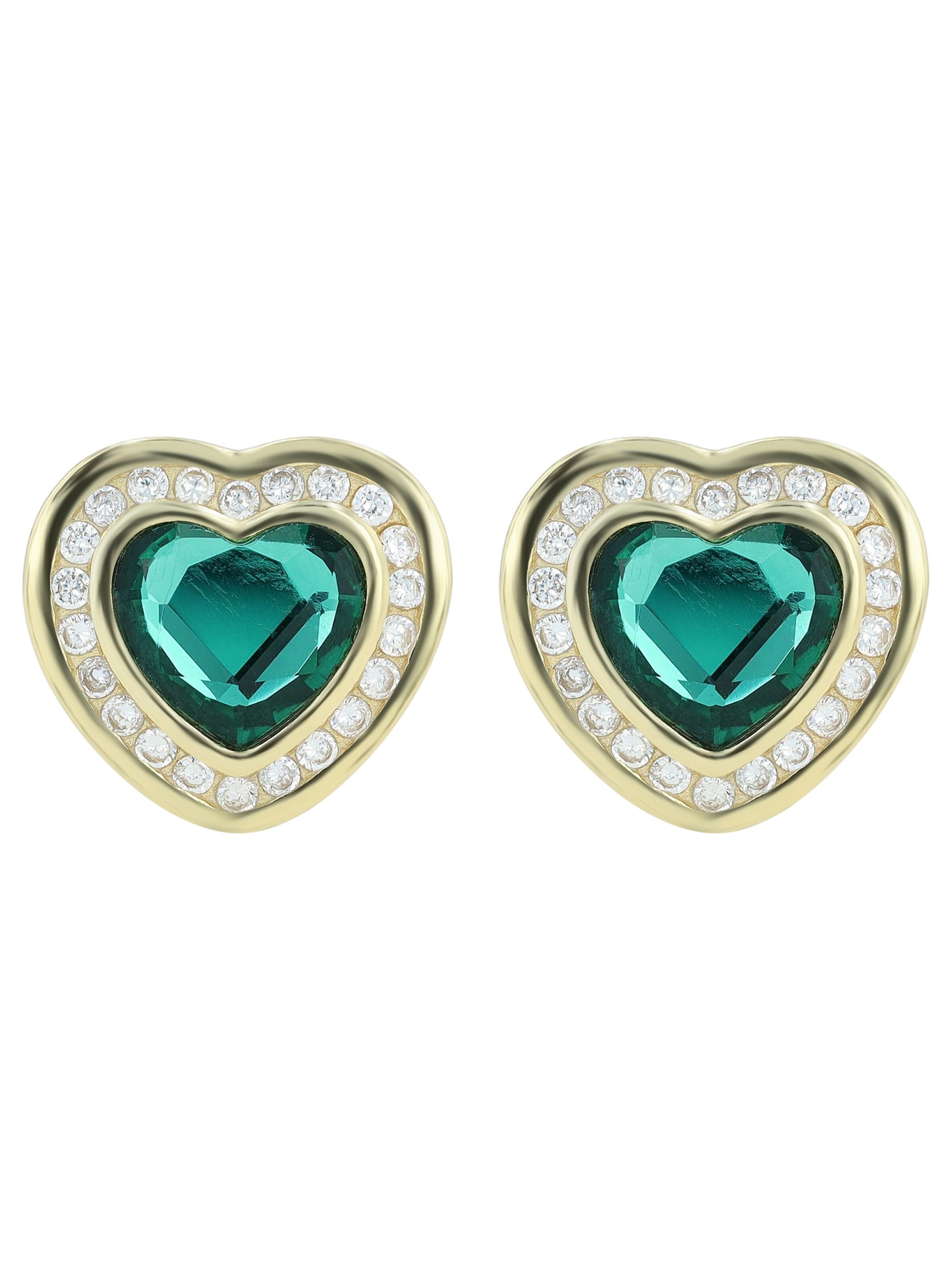 Akzent Earrings '"Alvira" aus 925 Sterlingsilber, rhodiniert, langlebig' in Gold: front