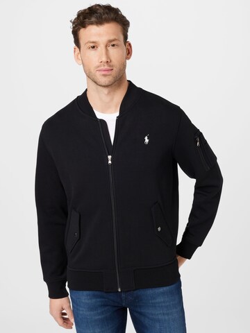 Polo Ralph Lauren Sweatjacke in Schwarz: predná strana