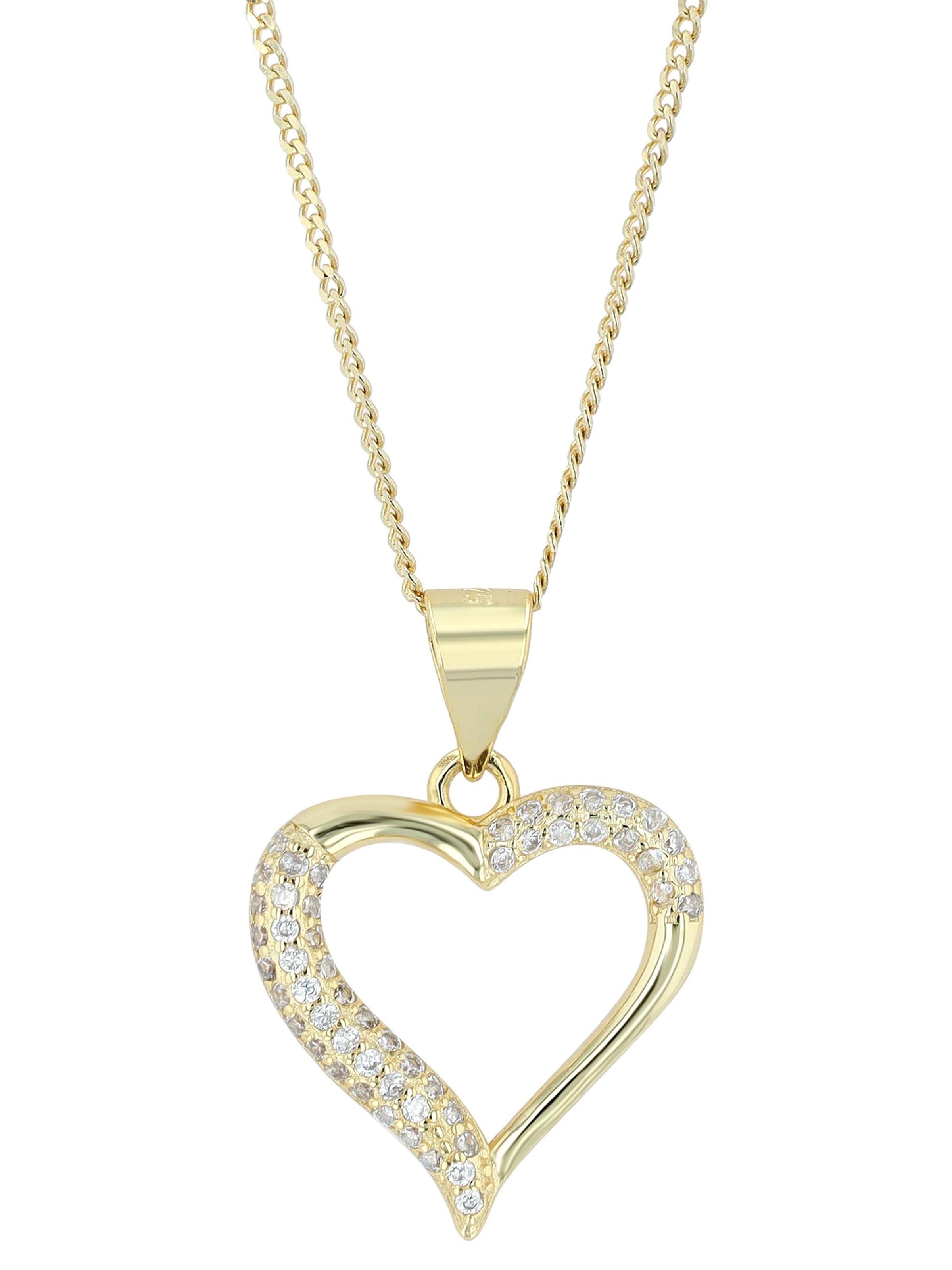 Akzent Pendant '"Watin" aus 925 Sterlingsilber, rhodiniert, langlebig' in Gold