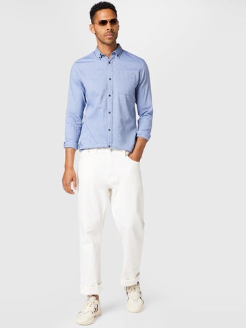 JACK & JONES Slim fit Button Up Shirt in Blue