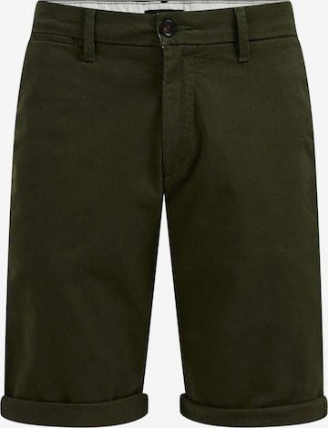 WE Fashion Slimfit Chino in Groen: voorkant