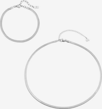Parure de bijoux 'Urban Snake' Hey Happiness en argent : devant
