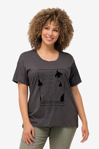 T-shirt Ulla Popken en gris : devant