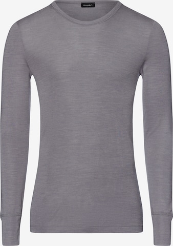 Hanro - Camisa ' Woolen Silk ' em cinzento: frente