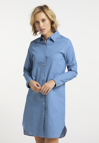 usha BLUE LABEL Shirt Dress in Blue: front