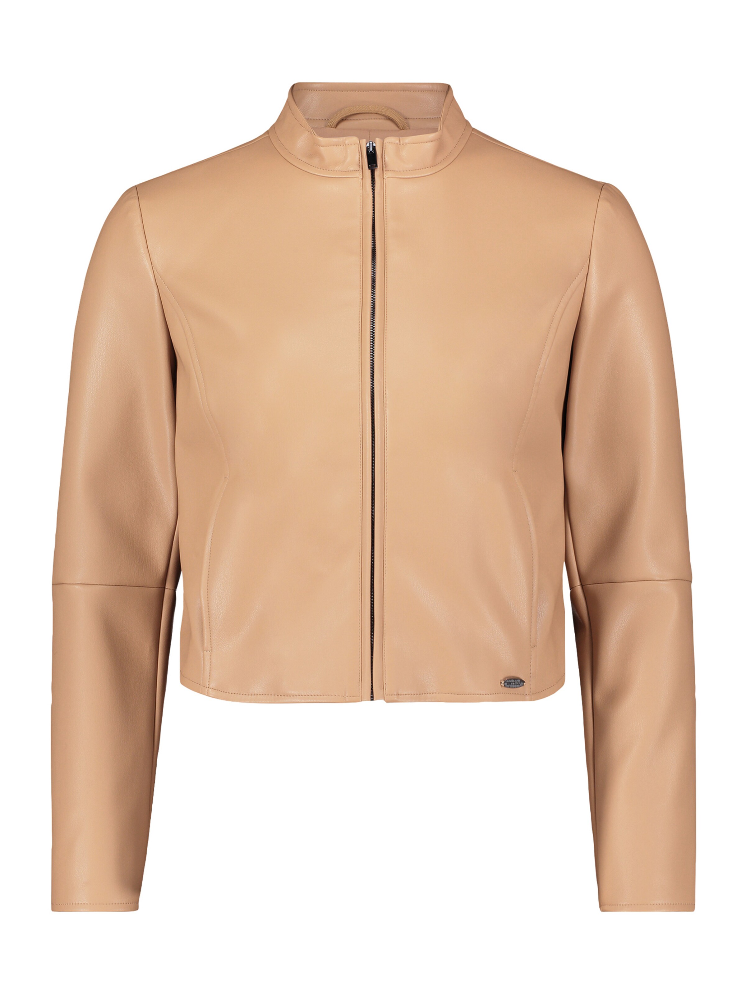 Betty & Co Bikerjacke mit Stehkragen in Braun: Vorderseite