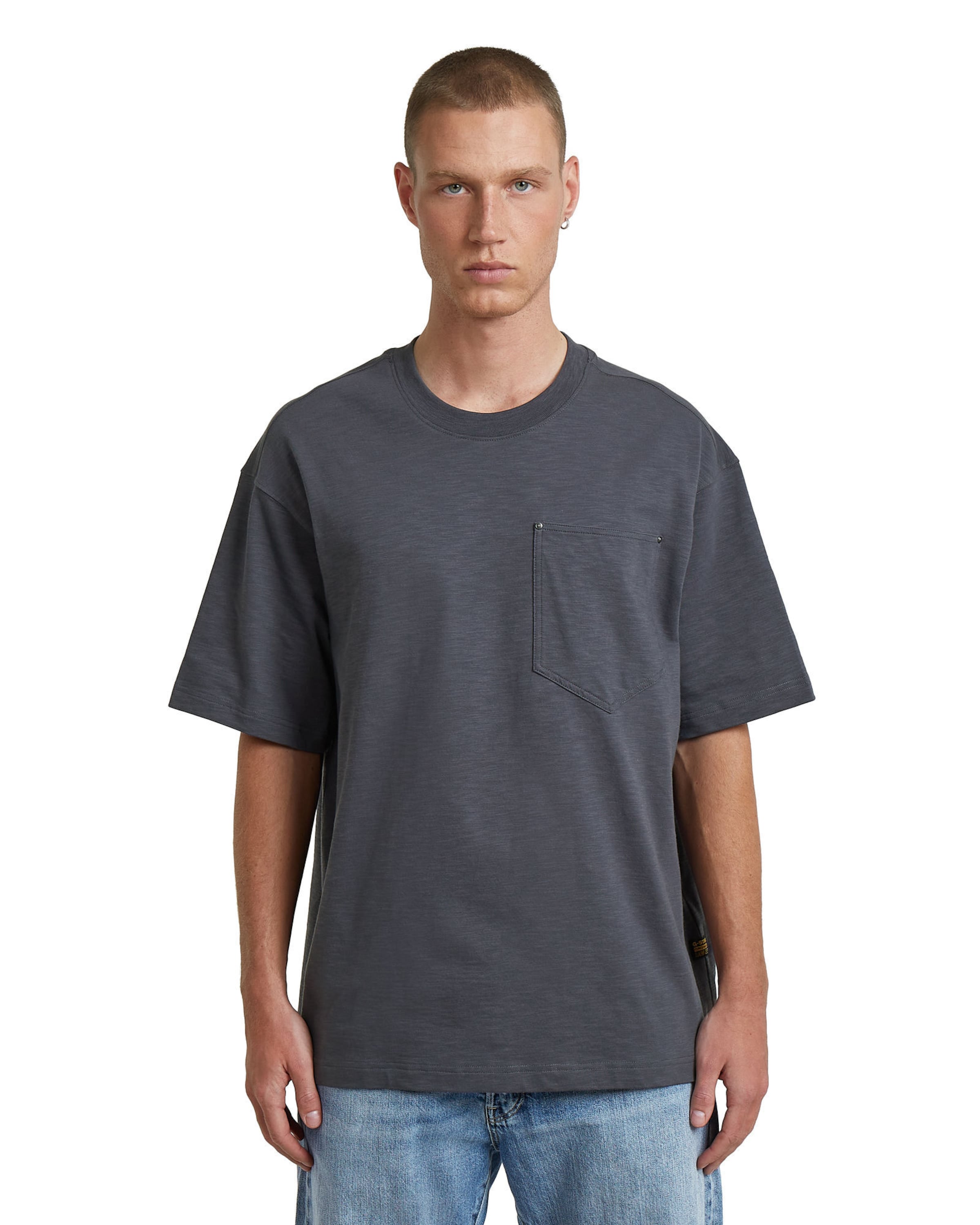 G-STAR Shirt 'Pocket Loose T-Shirt' in Grijs: voorkant